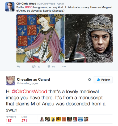 clarawebbwillcutoffyourhead:medievalpoc:I’m glad to see I’m not alone fighting the good fight on Twi