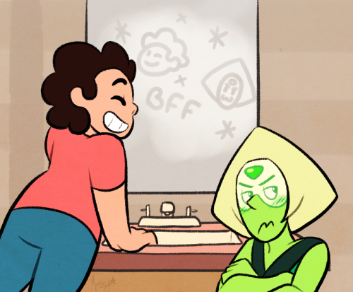 moosedoodles:  just because ur new friend locked herself in your bathroom and won’t come out don’t mean you can’t still have fun bonus:  she’s gettin the hang of it 