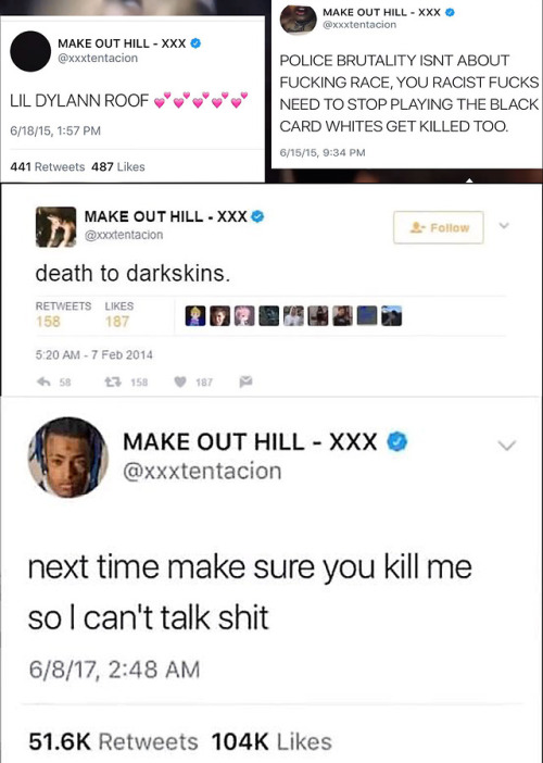 mercedesbenzodiazepine:reverseracism:This “XXXtentacion” Rapper dude that people are Fake Sad about 