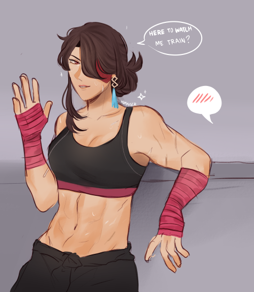 cookiescr:  What if I walked into you training and we were both girls ?