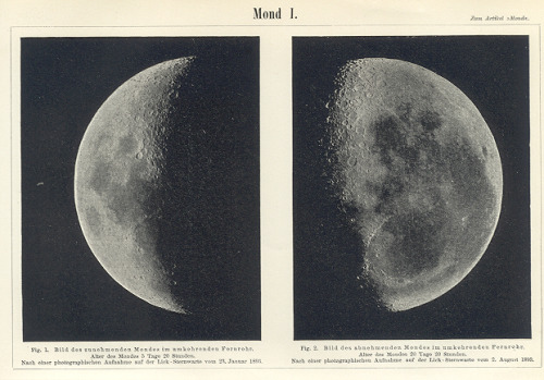 vintage astronomy illustrations & photographs (sources: here and here)