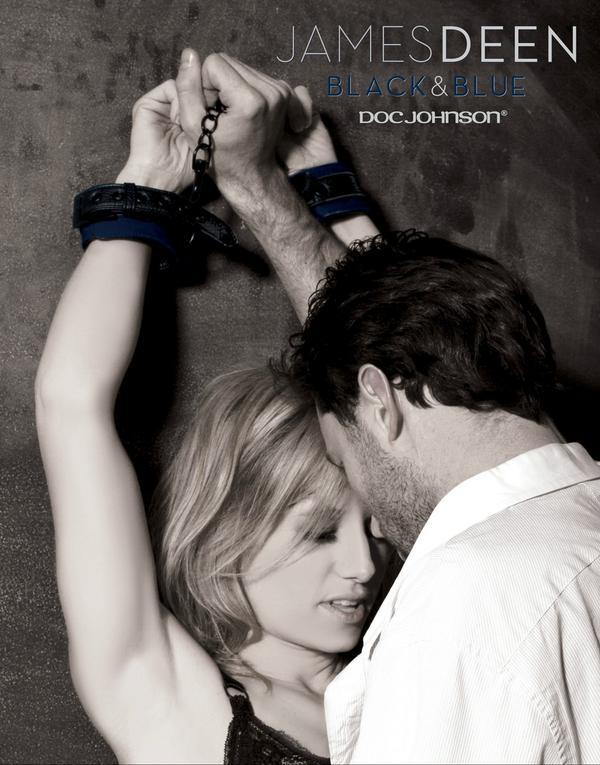 docjohnsonusa:  Bound from the James Deen Black&amp;Blue Collection.  Whoa…..