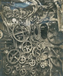 Control room of the UB-110 German submarine,
