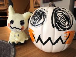 pokemon:  Adorable Mimikyu pumpkin by Trainer Sora! Thanks for