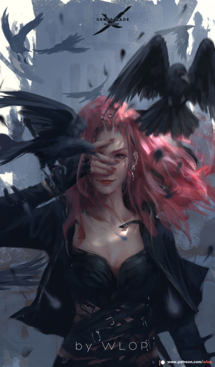 wlopwangling: Crow www.patreon.com/posts/22090530