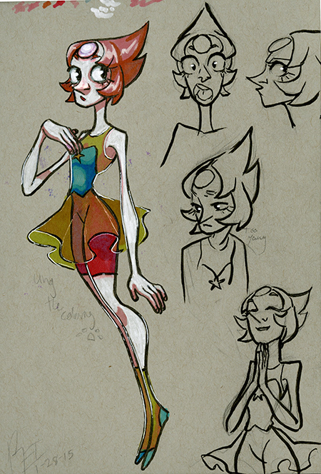 reallythinkaboutit:  Amethyst and Pearl Doodles :]Been figuring out brush pens and