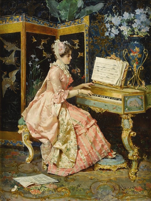 books0977: The Awaited Note (1882). Luis Álvarez Català (Spanish, 1836-1901). Oil on p