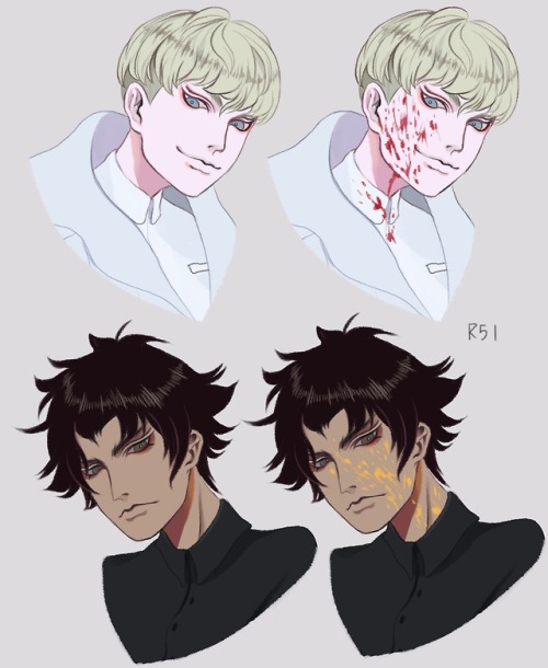 Ryo Asuka/Akira Fudo from Devilman Crybaby. Happy with how these boys turned out!these will become k