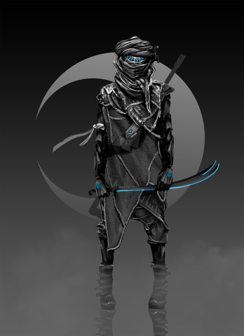 rabidblackdog:A cyberpunk assassin.