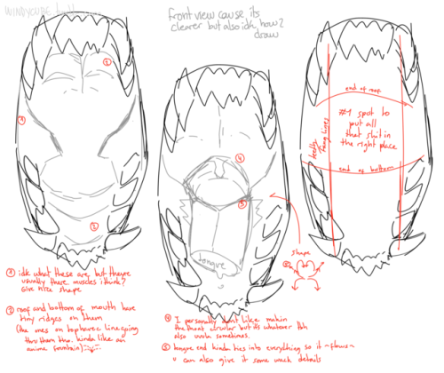 windycube:I drew a shitty teeth tutorial™ for my friend but I figured someone else might find it use