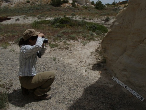 BLM Intern Explores History
Alicia Alfaro - 2014 BLM Direct Hire Authority for Resource Assistant Internship Program intern working in Worland, Wyoming - is practicing a newly-learned method of Photogrametry in the Castle Gardens Petroglyphs located...