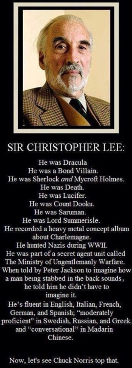 R.I.P. Sir Christopher Lee