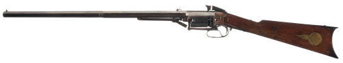 The North and Skinner revolving rifle and shotgun,Designed and patented in 1852 Henry North and Chau