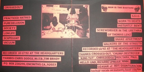 posers-inc:  Crossed Out / Man Is The Bastard Split 7”