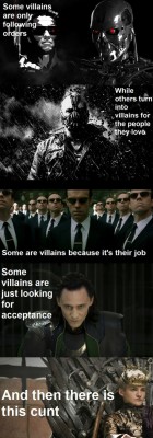 weallheartonedirection:  Villains