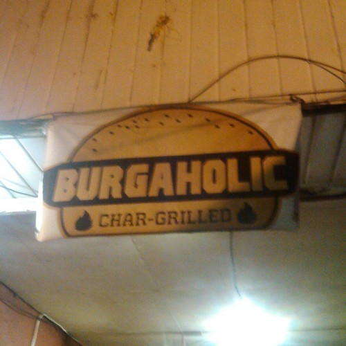 When the Burgaholic night was ruled by thunder and lightning… Always an awesome Quarter Pounder Burger I ate last night. (at Burgaholic)