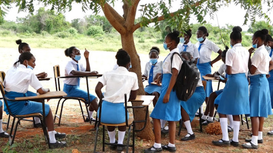 Students at Weru technical and vocational training College in Langobaya, Kilifi county