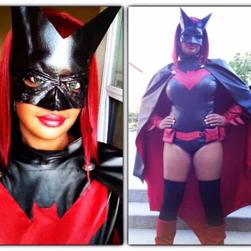 gailsimone:kai-suteki:A combo of my Batwoman cosplay! A lot of work and tears went into this and I c