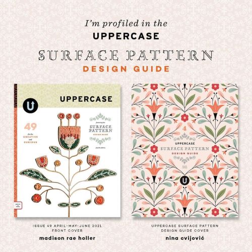 It’s official, I will be featured in Uppercase magazine’s 4th Surface Pattern Design Guide which wil