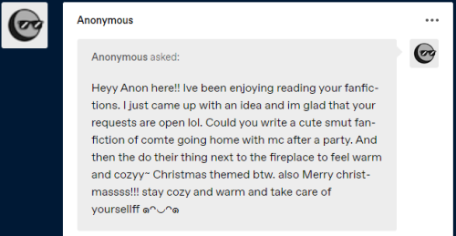 Hey there lil anon, how's it going? Thank you for your request - this was just amazing to write ^^ I