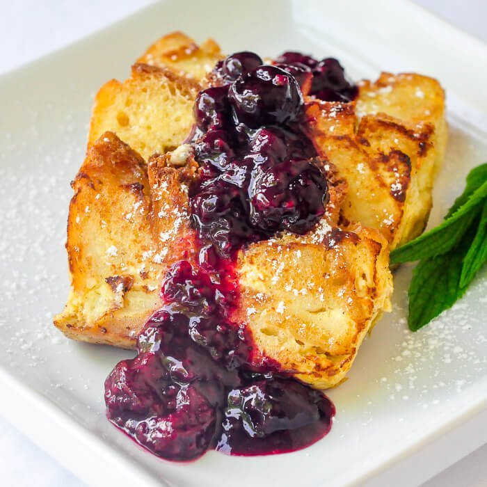 foodffs:  Bread Pudding French Toast with Mixed Berry CompoteFollow for recipesGet