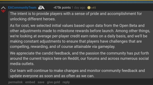 stormcallart-blog: macgyvertape: pukicho: pukicho: Lol EA now has the most downvoted comment on Redd