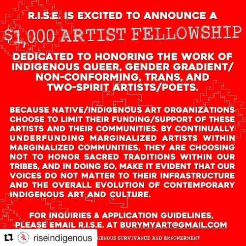 #Repost @riseindigenous (@get_repost)・・・Let this be an example to all Native art organizations, this
