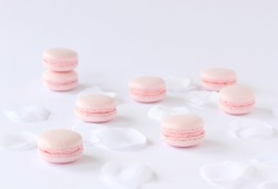 kawaiistomp:  Rose macarons ~ (credit and