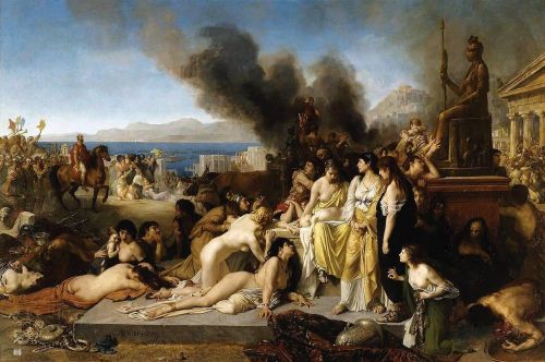 the-paintrist: hadrian6: The Last Day of Corinth. 1870. Tony Robert  Fleury. French 1837-1911. 