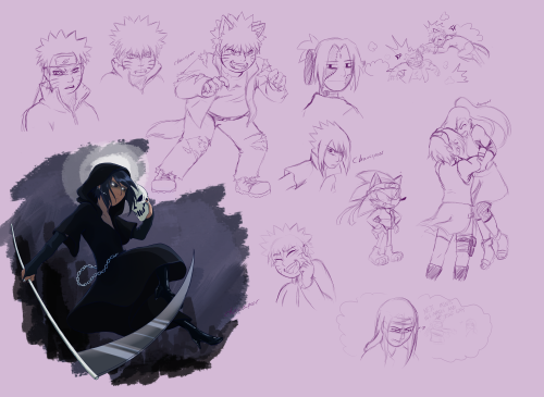 been doodling a lot of naruto lately&hellip;