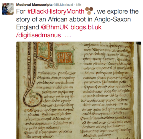 medievalpoc: An African Abbot in Anglo-Saxon England To commemorate Black History Month in the Unite