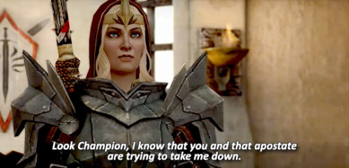 incorrectdragonage: Meredith: Look Champion, I know that you and that apostate healer are trying to 
