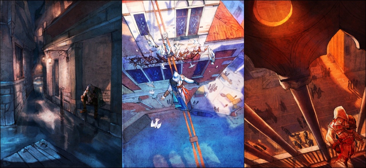 artistic-representation:  Ezio Auditore Art! 1) http://invisibleninja12.deviantart.com/art/Ezio-from-Assassin-s-Creed-131478864