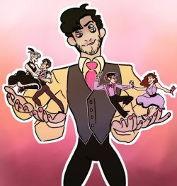 macrophilicutopia: Ladies and gentlemen and all other configurations of being: Let me introduce you to the great Licorice and his swingin’ gals! From left to right: yours truly, @gentlegiantdreamer, @pizsospa, and Licorice’s creator @ashiftingworkshop~!