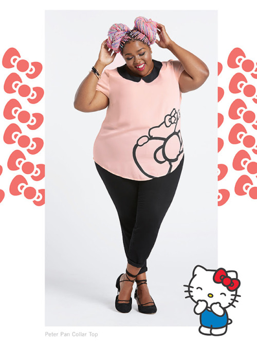 tasselfairy: Just hanging out with my bestie Hello Kitty in the new plus size collection for Torrid&