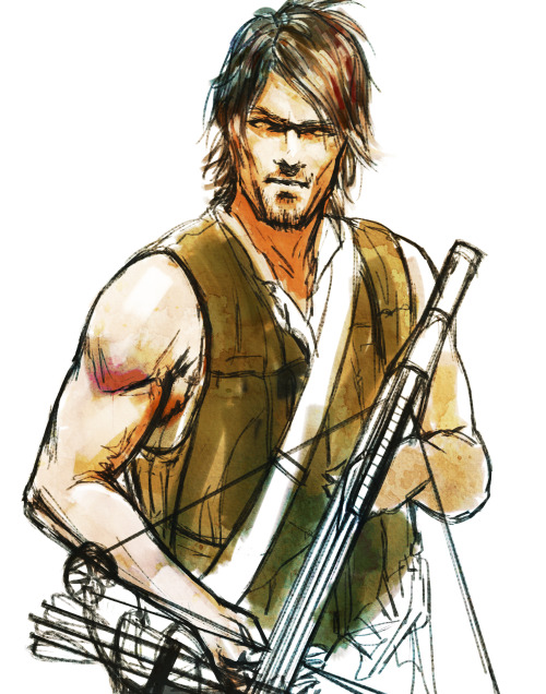 Daryl Dixon commission, work in progress. Hoping to see Norman Reedus at SDCC this year! :) 
