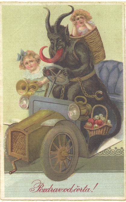 odditiesoflife:  Meet Krampus the Devil of Christmas  Half-goat, half-demon, all