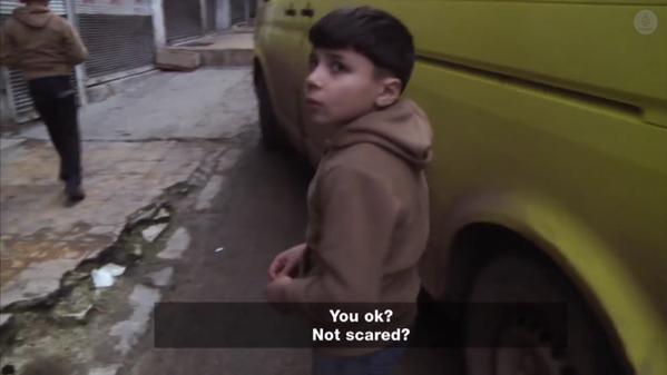 islamic-quotes:    A Syrian Muslim boy.Those who fear Allah, are fearless.  More