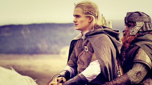 l-o-t-r: ‘When King Elessar gave up his life Legolas followed at last the desire of his heart and sailed over Sea. We have heard that Legolas took Gimli Glóin’s son because of their great friendship, greater than any that has been between