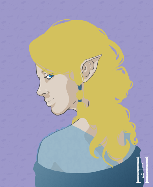 Quick drawing of a friend of mine’s elven OC, Indilwen.