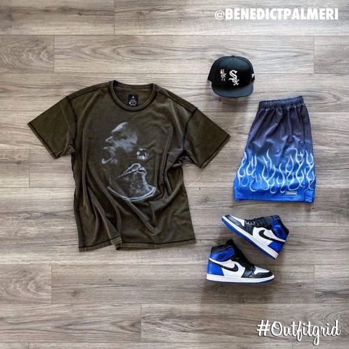 outfitgrid1: Today’s top #outfitgrid is by @benedictpalmeri. ▫️ #Union x #Jordan #Tee ▫️ #Frag