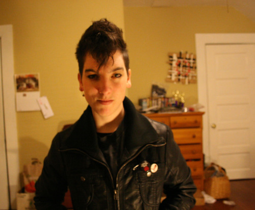 nothing-rhymes-with-grantaire: Round 1 of sort of punk! Grantaire cosplay, I guess. I’ll try b