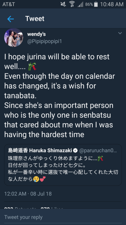 mochichan46:  Paruru coming to bat for Jurina against her antis, and even shading people is mood