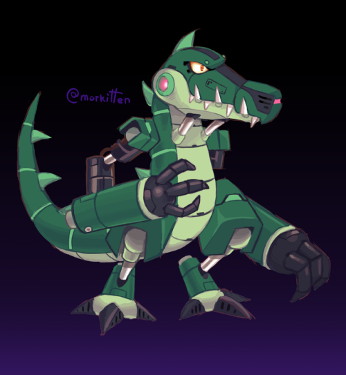 Commissions for robotic crocodile designs! It was fun figuring out design elements to make something