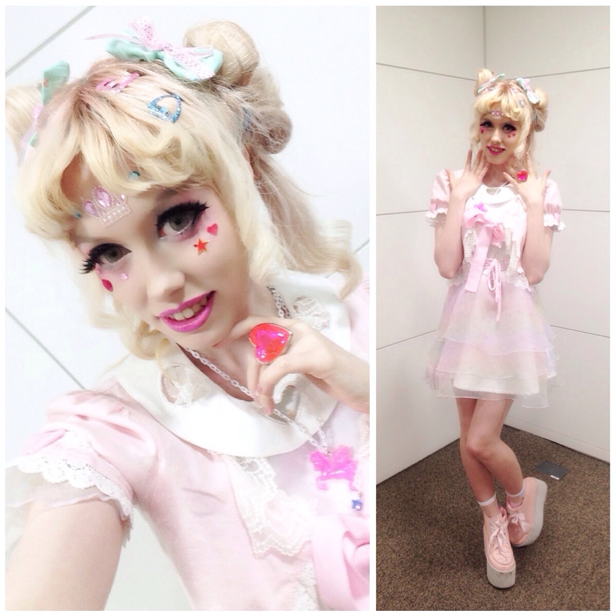 capsule-bunny:  Was filming for Kawaii International today! I represented Mahou Kei~✨🎀🌙