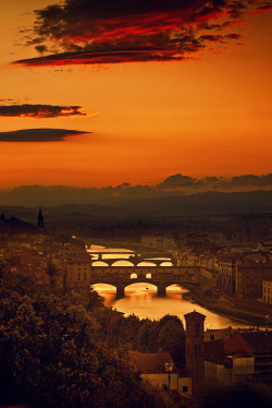 scythering:  four bridges of florence l by (Yuliya Bahr)    