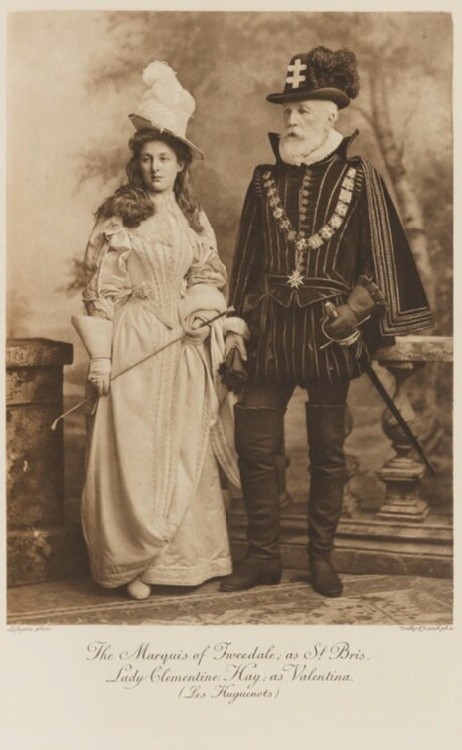 William Montagu Hay, 10th Marquess of Tweeddale and his daughter Lady Susan Elizabeth Clementine Hay