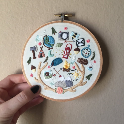 sosuperawesome: Embroidery hoops by MoonriseWhims on Etsy • So Super Awesome is also on Faceboo
