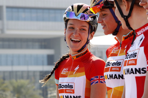 pedalitout:Happy days @boelsdolmansct @iamspecialized #womenscycling #tourofqatar