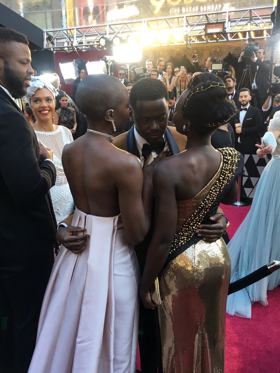 thewalkingdead-hq:  Lupita Nyong'o, Winston Duke and Danai Gurira are beautiful on